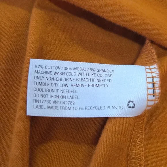 Ava & Viv Orange Long Sleeve Scoop Neck Shirt Womens Plus Size 2X - Picture 12 of 14